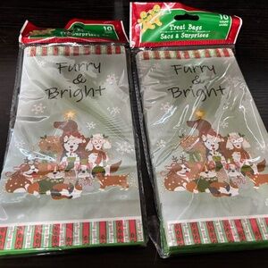 FURRY AND BRIGHT TREAT BAGS  X2